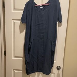 Chic Navy Midi Dress XL